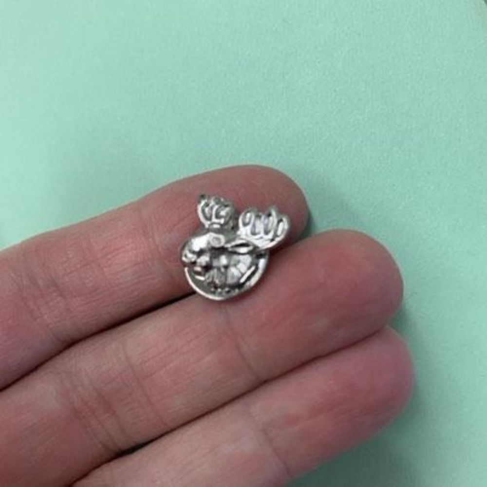 Moose Lodge Moose Head Silver Color Lapel Pin